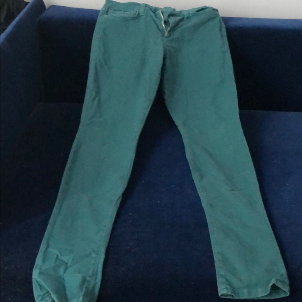 Teal skinny jeans